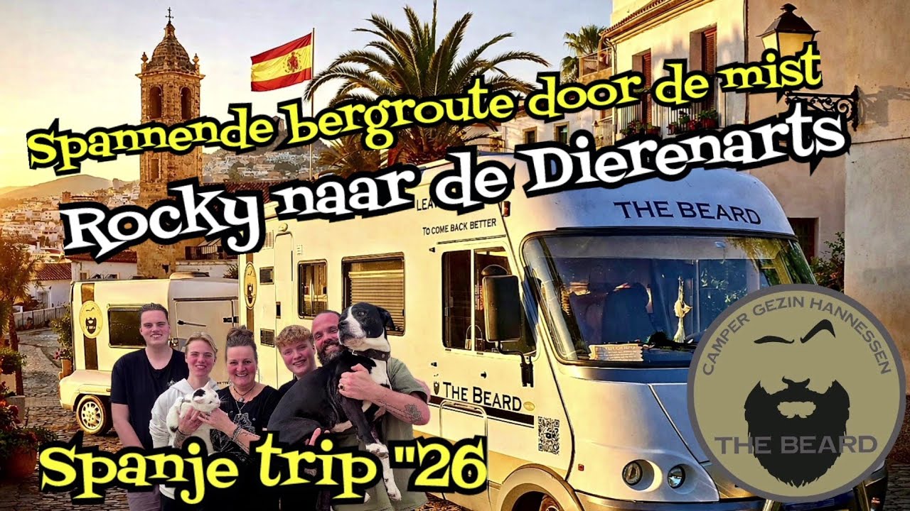 #10 Spannende bergroute door mist | MET ROCKY NAAR DE DIERENARTS | 🚐🇪🇸Roadtrip Spanje