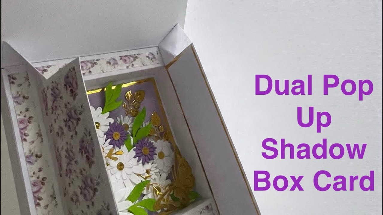Dual Pop Up Shadow Box Card- Shadow Box Enclosed with Self Opening Doors 