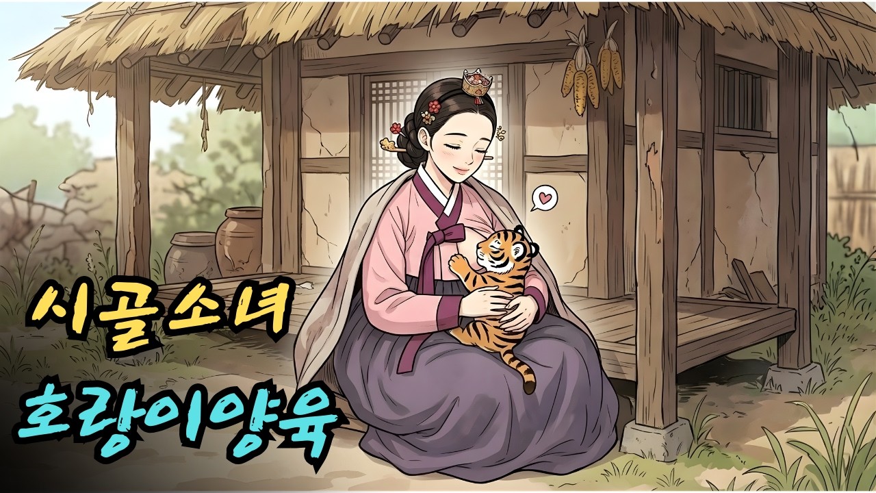 가난한 시골 소녀가 호랑이 새끼를 태어날 때부터 키운 가슴 따뜻한 이야기. |민담 |전설 |설화 |옛날이야기 |오디오북