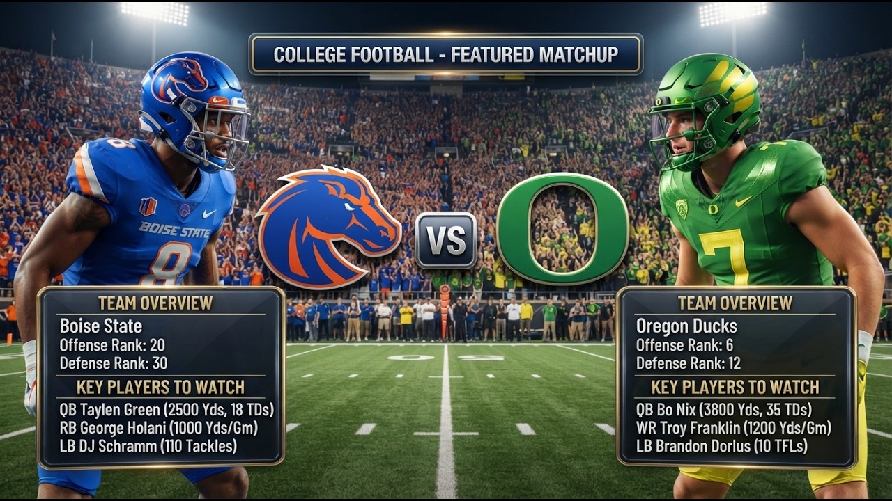 🔴 LIVE PREMIERE: Noise State Broncos vs. Oregon Ducks | College Football NCAAF