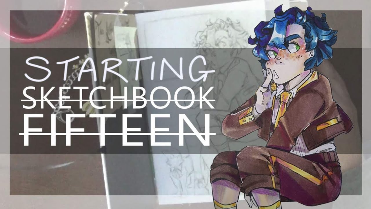 START A NEW SKETCHBOOK WITH ME (fillling in the first page)
