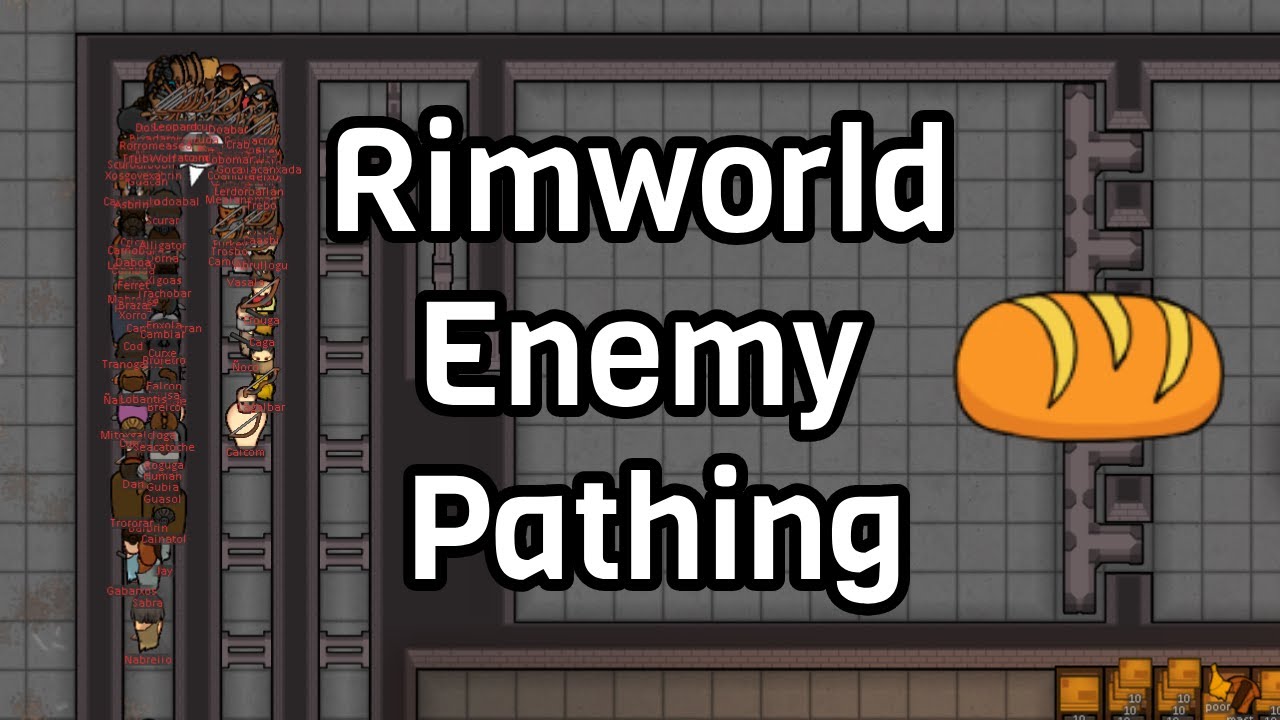 Rimworld Guide: Standard Enemy Pathing. Bait all standard enemies. (1.6.4633)
