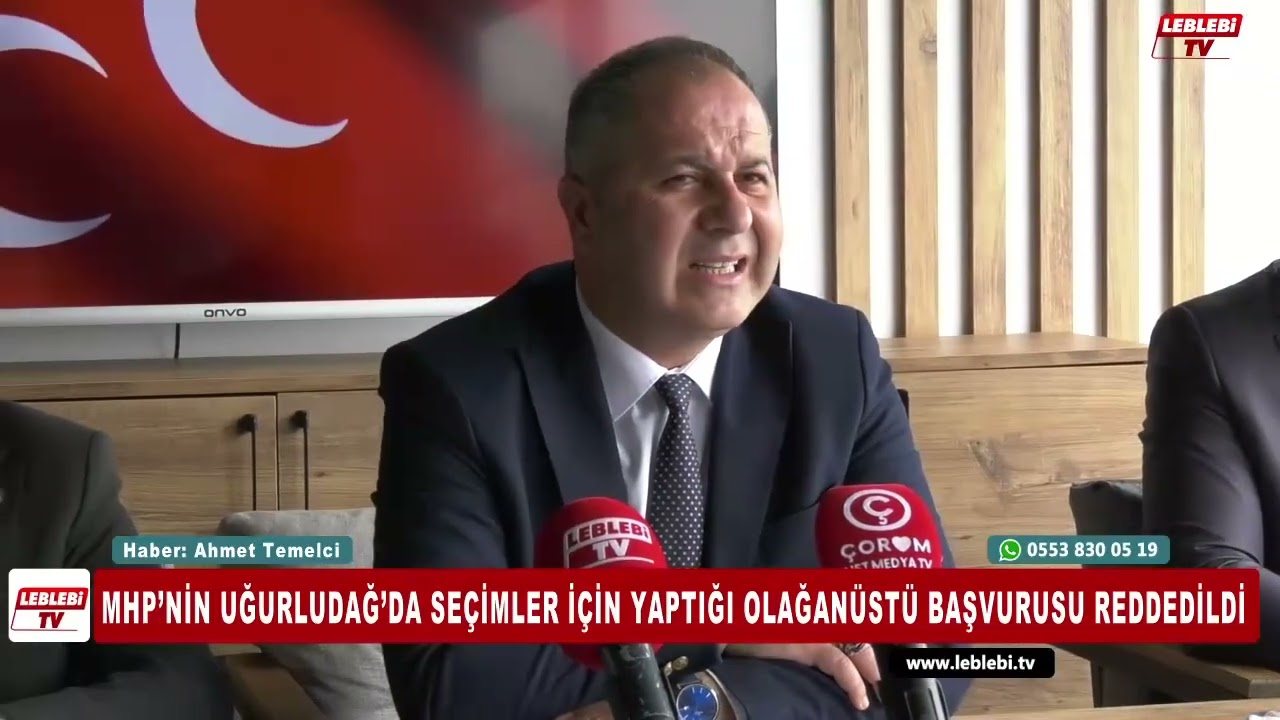 MHP&rsquo;NİN UĞURLUDAĞ&rsquo;DA SE&Ccedil;İMLER İ&Ccedil;İN YAPTIĞI OLAĞAN&Uuml;ST&Uuml; BAŞVURUSU REDDEDİLDİ