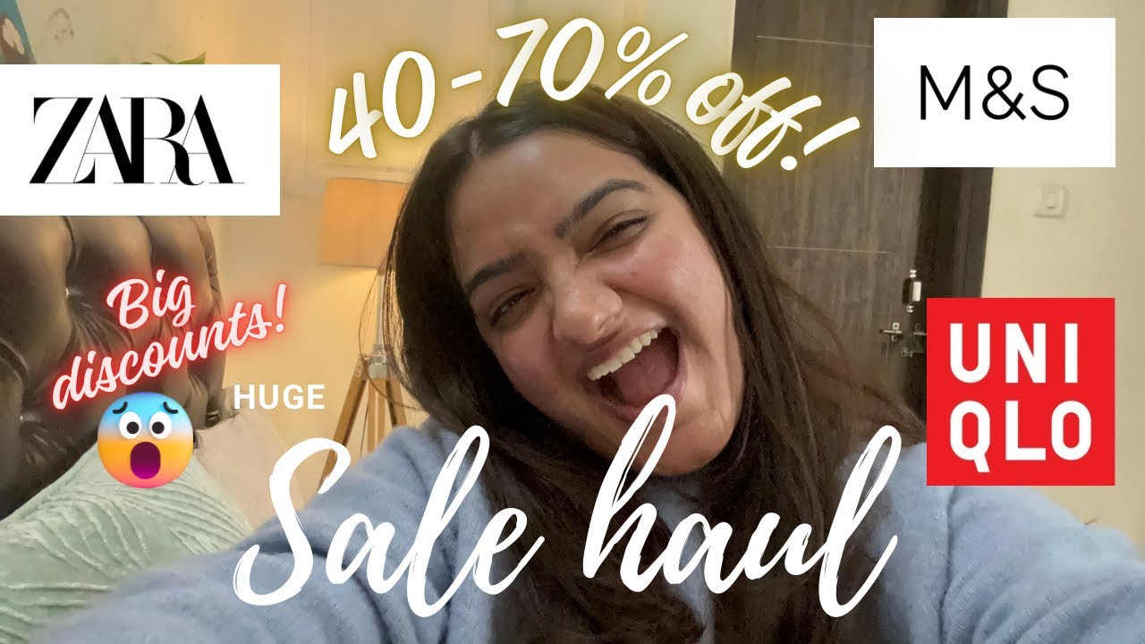 Huge Zara, M&S and Uniqlo sale 50-70% off😳 jackets, sweaters on big SALE🛍️ #ytvideo #haul 
