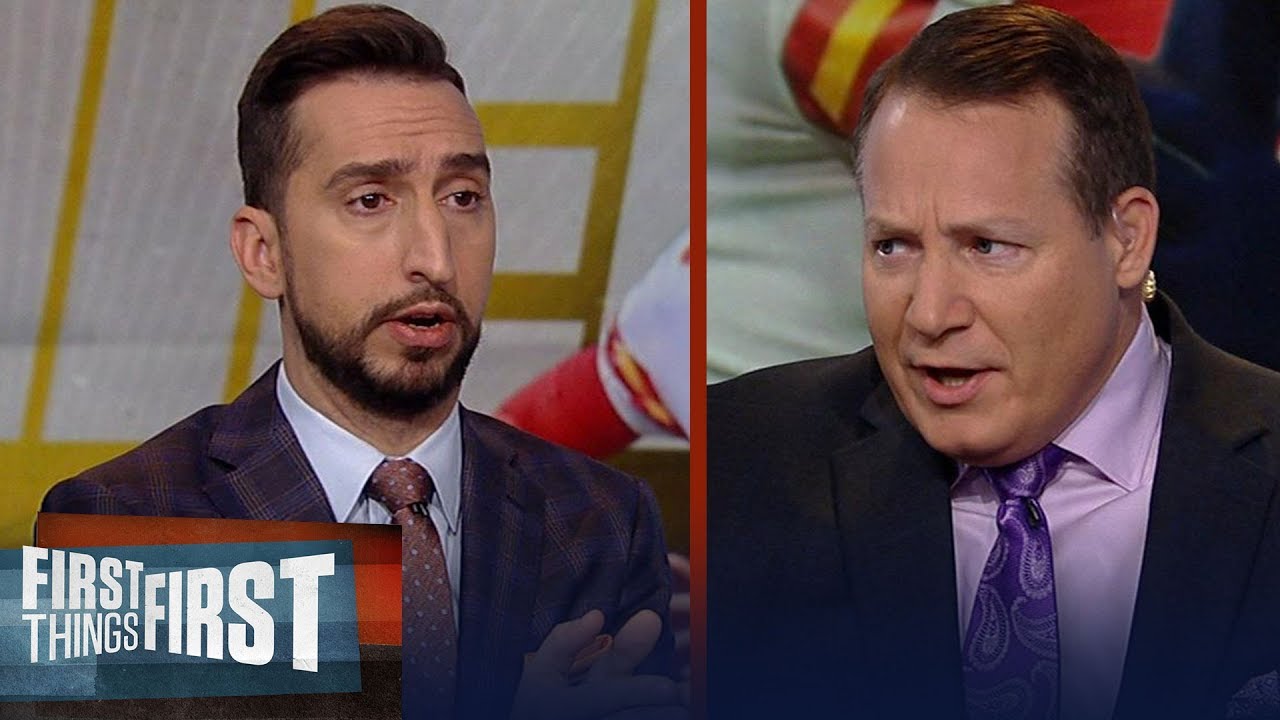 Eric Mangini disagrees with Nick on who will win Mahomes vs Brady matchup | NFL | FIRST THINGS FIRST