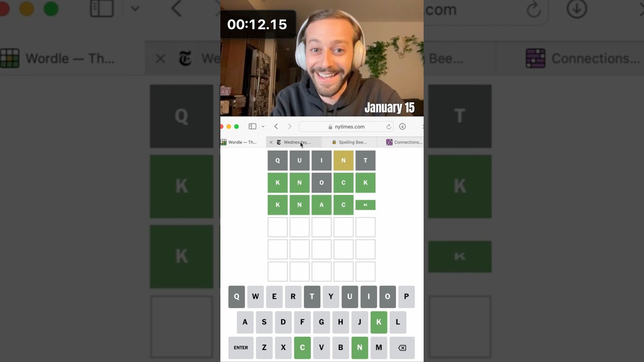 January 15 NYT Games 2 Minute Challenge