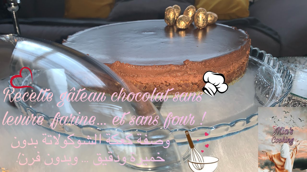 Recette de gâteau au chocolat sans levure, farine ... et sans four!