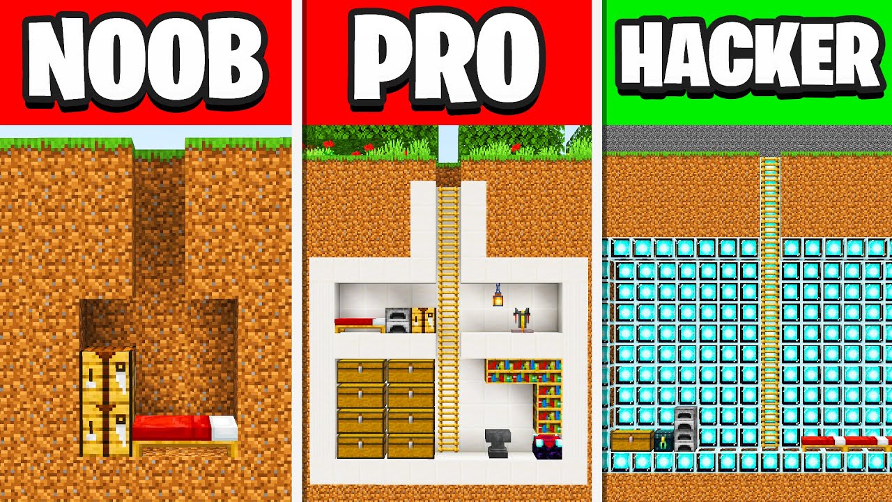 Baza Secreta de NOOB vs Baza Secreta de PRO vs Baza Secreta de HACKER !