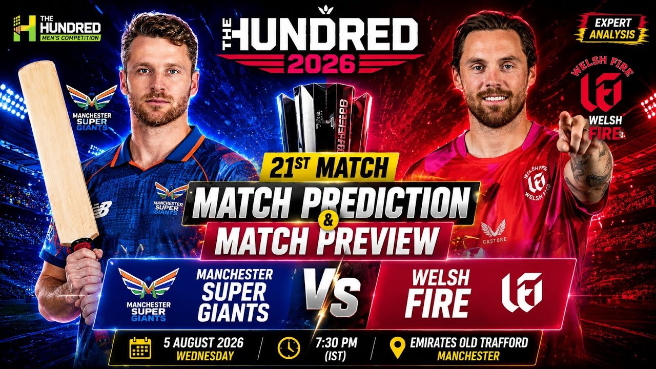 Manchester Super Giants vs Welsh Fire Match Prediction 2026 | मैच कौन जीतेगा? | The Hundred Men 2026