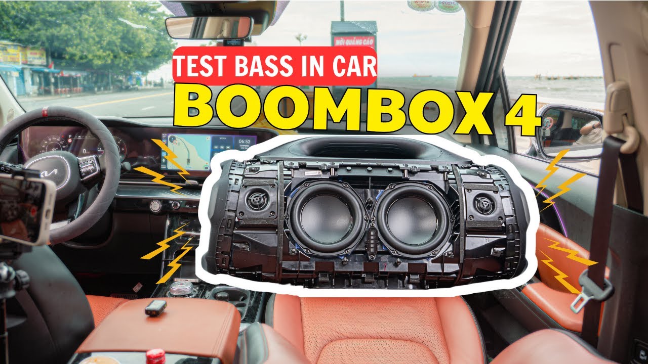 JBL Boombox 4 BASS TEST IN CAR - NỔ TUNG XE HƠI!