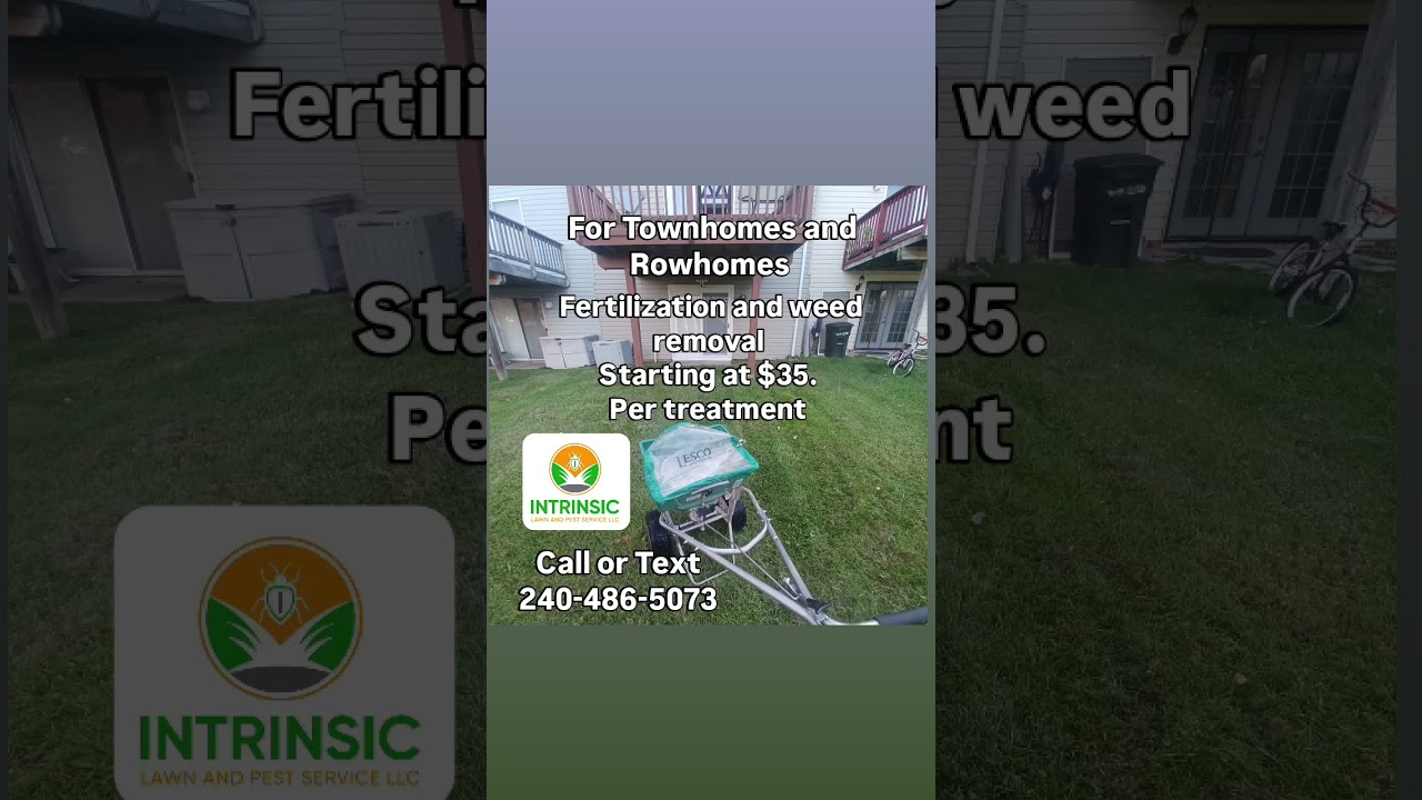 Expert Lawn Fertilization and Weed Removal for your Rowhome or Townhouse ìn Maryland