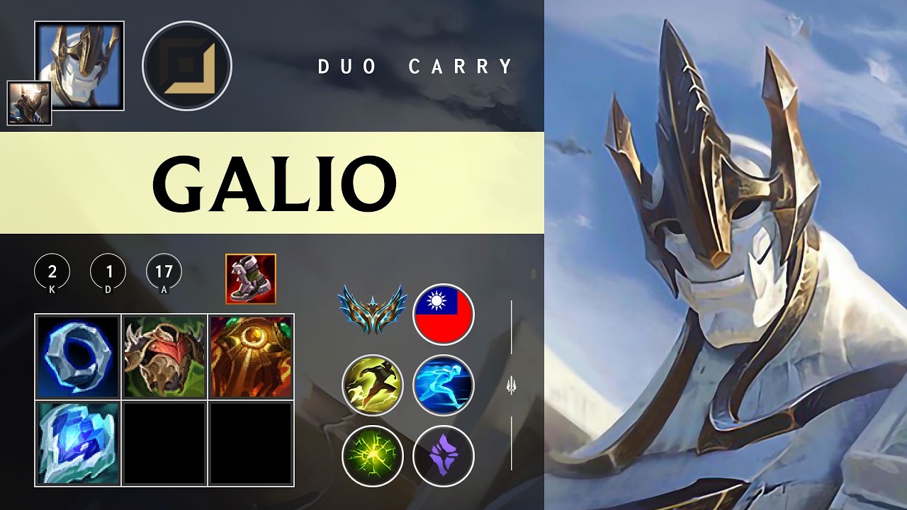 Galio Carry vs Sivir - TW Challenger Patch 26.04