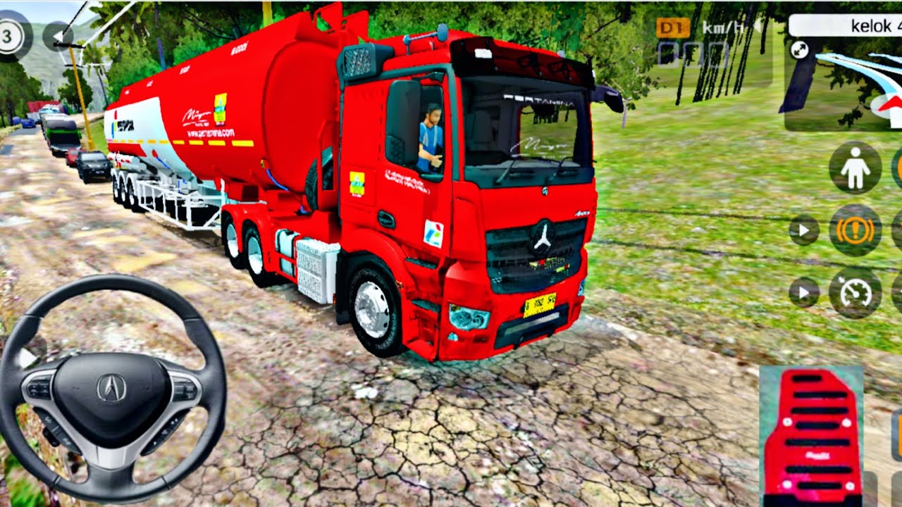 Marcy Arocs oil tanker transport fuel in bus simulator indonesia #dumper #bussid | rokygamer2.1 