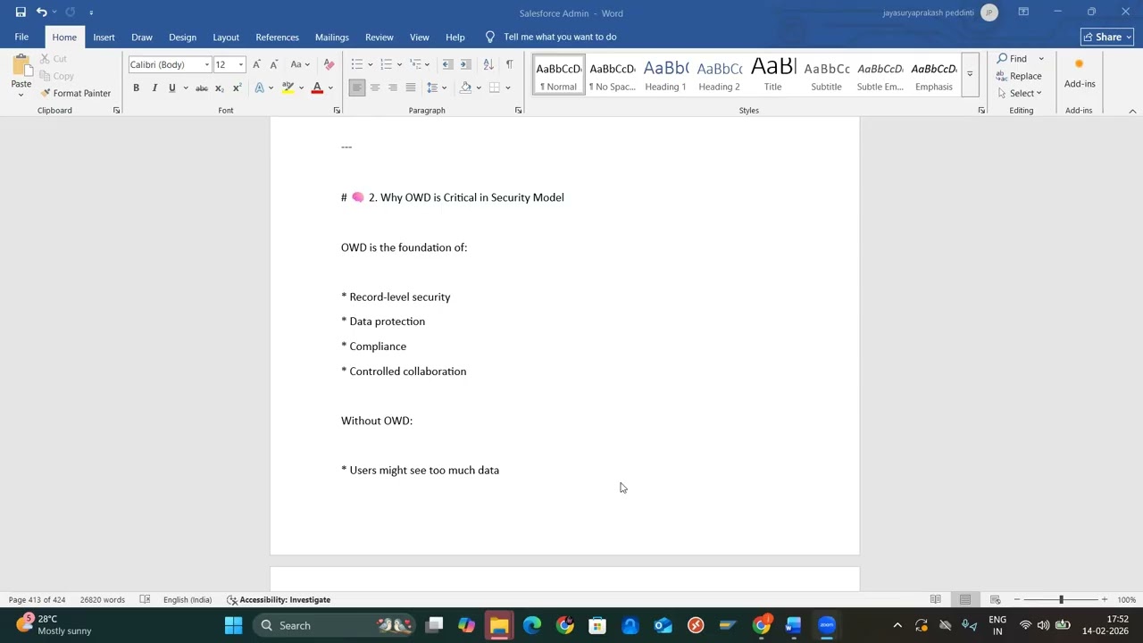 Topic37 Organization Wide DefaultsOWD