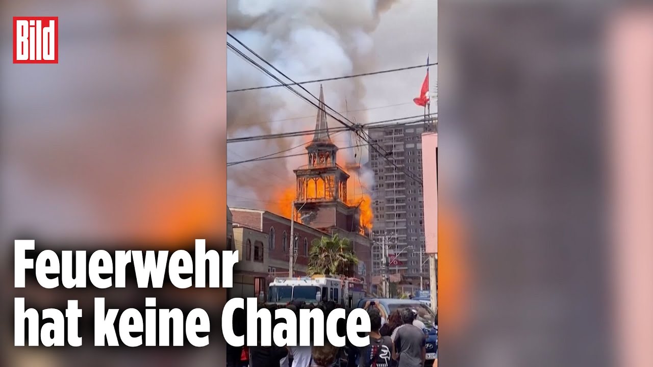 CHILE: Flammen zerstören historische Kirche