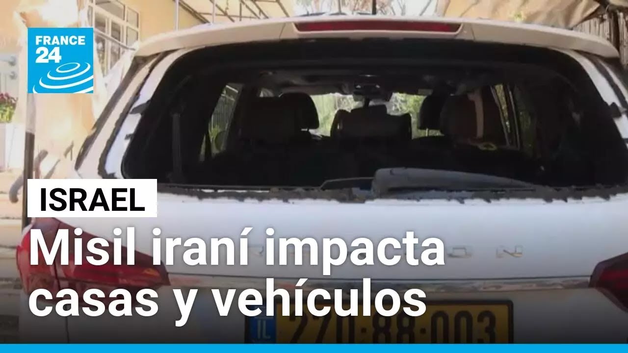 Misil iraní impacta casas y vehículos en Israel