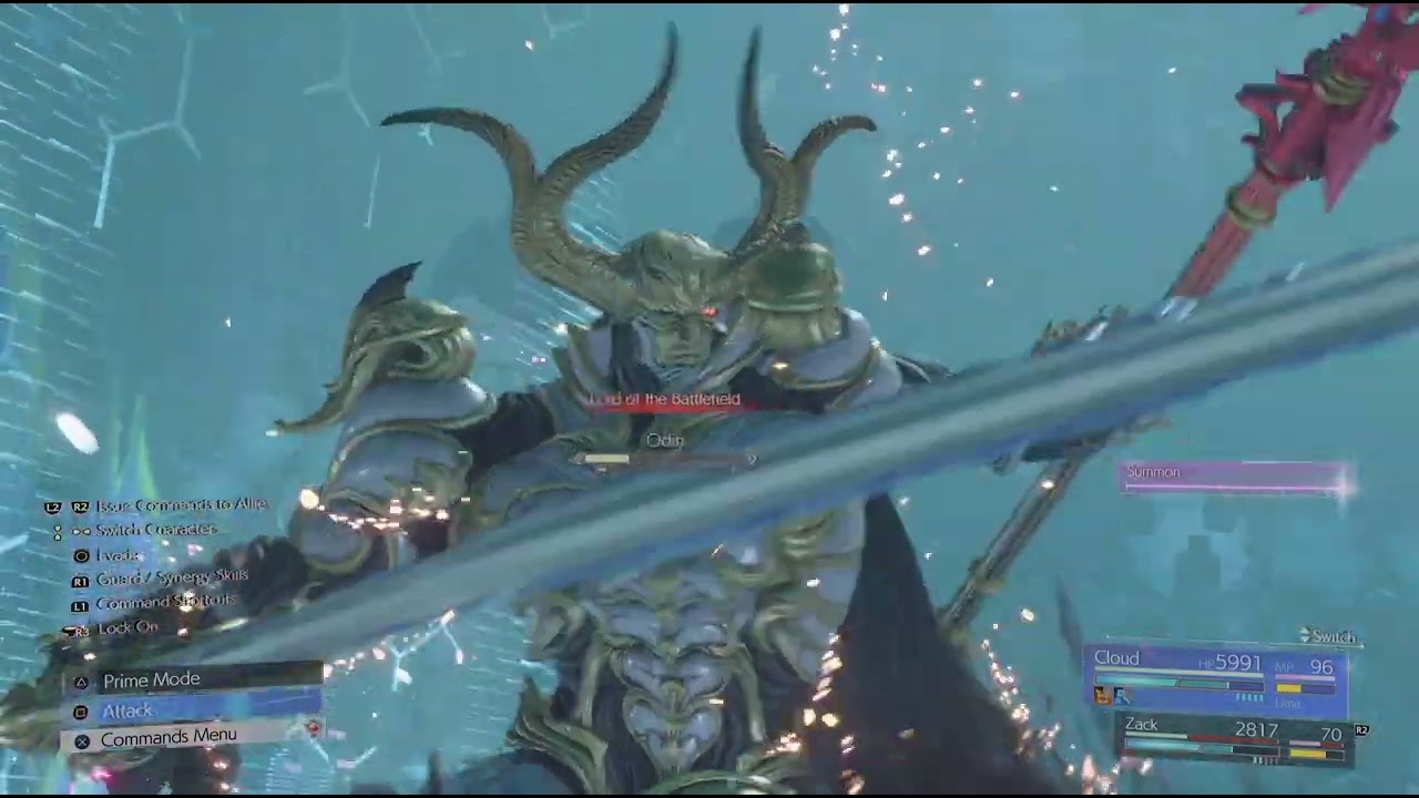 FF7 REBIRTH Cloud & Zack vs Odin