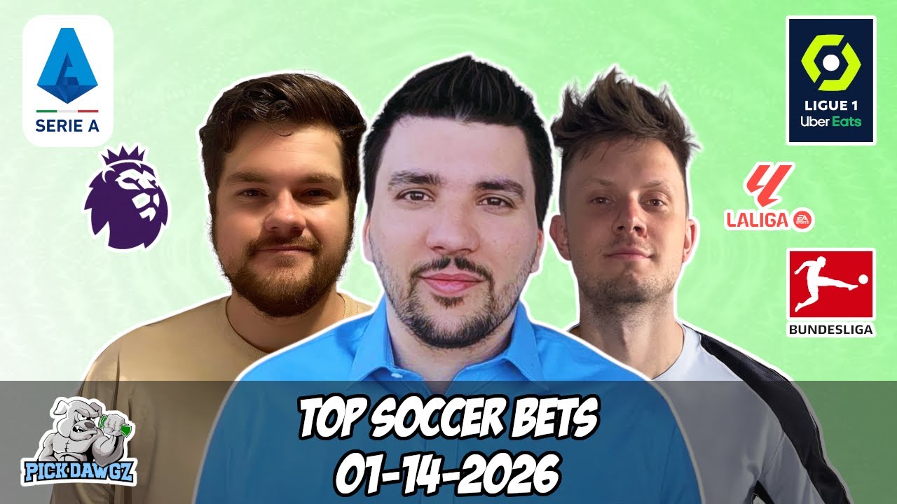 Бесплатные ставки на футбол 14.01.2026 PickDawgz On the Pitch: Премьер-лига, Ла Лига, Бундеслига,...