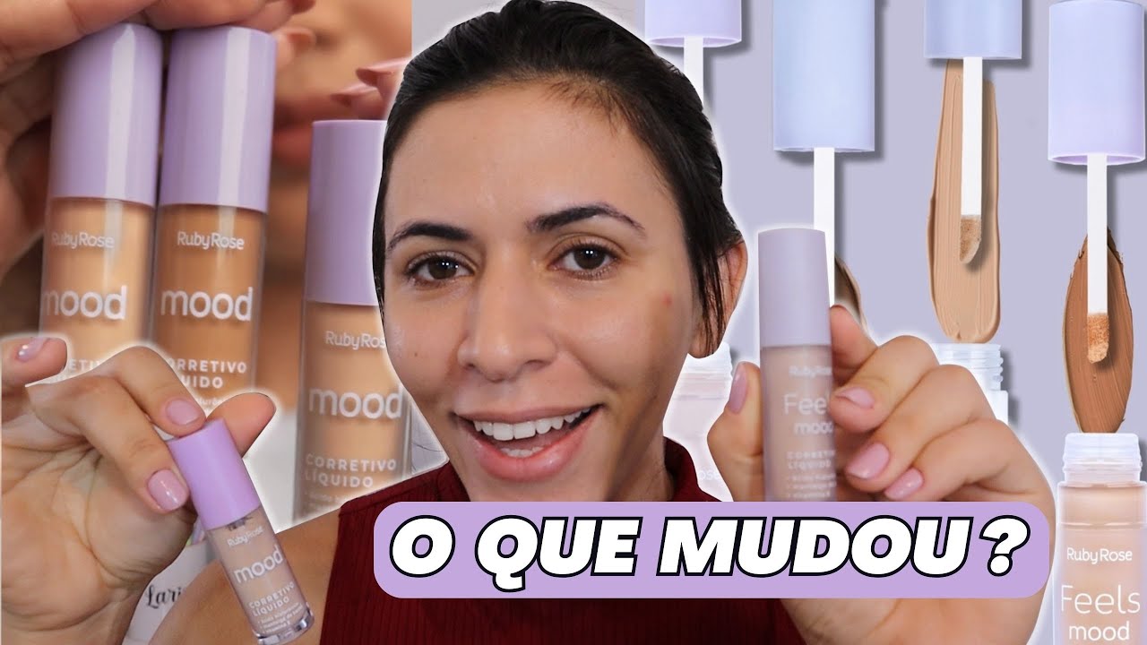 CORRETIVO LÍQUIDO MOOD RUBY ROSE - COMPARANDO COM A VERSÃO FEELS MOOD: O que mudou? Qual o melhor?