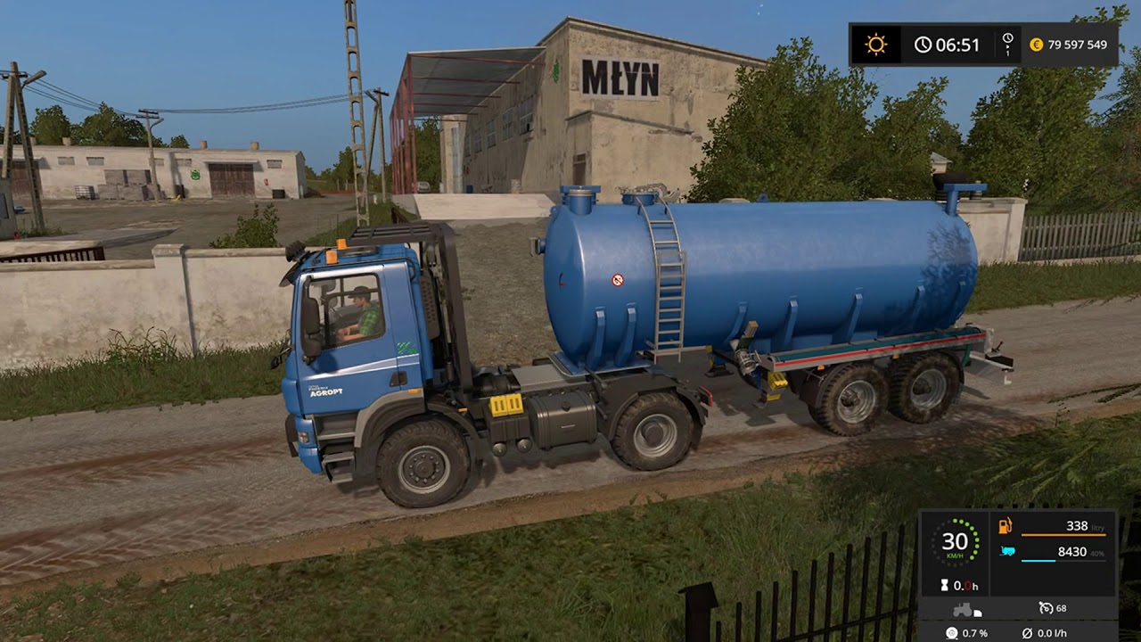 FS17 Test připojení savic a čerpání.