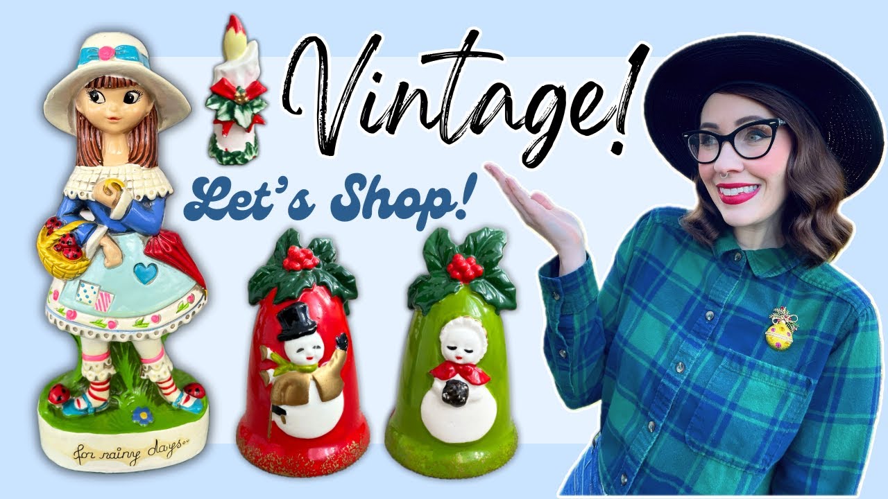 Our First Time Filming Here | Shopping for Vintage Finds, Kitsch + Mid Century Christmas
