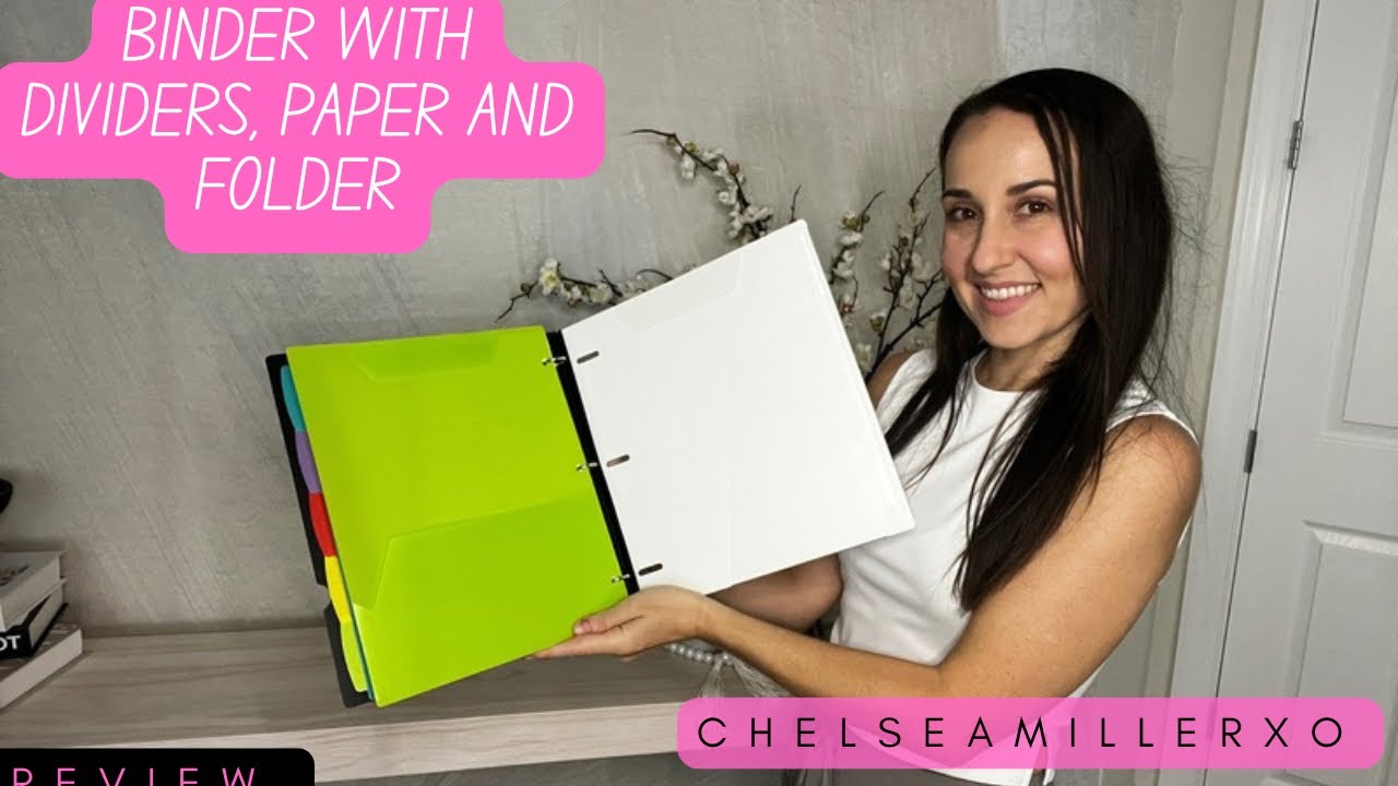 All-in-one Slim Binder Notebook, 3 Ring Binder w 5 dividers 1 folder #backtoschool #schoolnotes