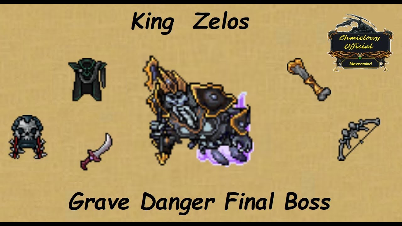 Tibia *King Zelos* Grave Danger Quest final boss+ looted new item+ new item!