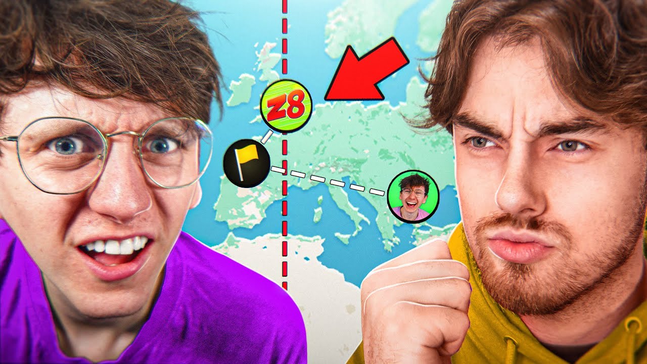 Geoguessr 1v1 BUT I Always Have to Guess on a Line