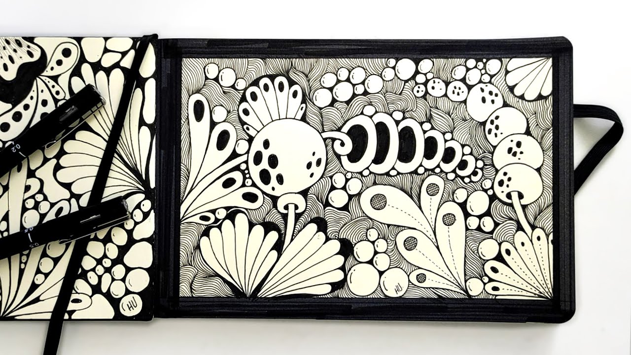 Zentangle Art Drawings – Creative & Relaxing Pattern Designs by Huart