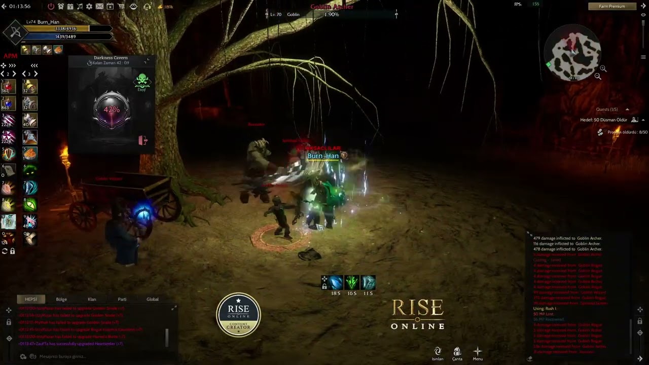 Rise Online Darkness Cavern - Easy mode - Farm premium