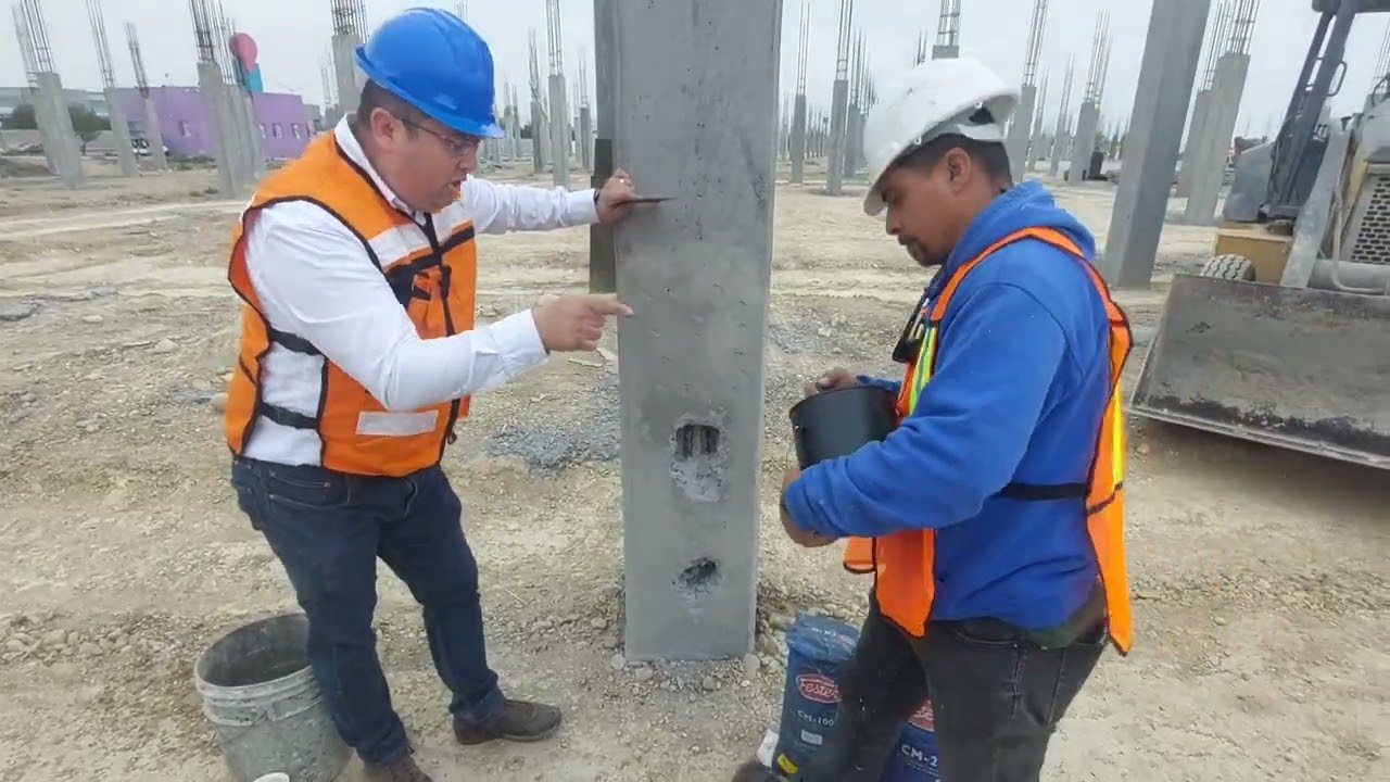Reparación de columnas con FESTER CM-201 e Inhibidor de corrosion FESTER CM-100