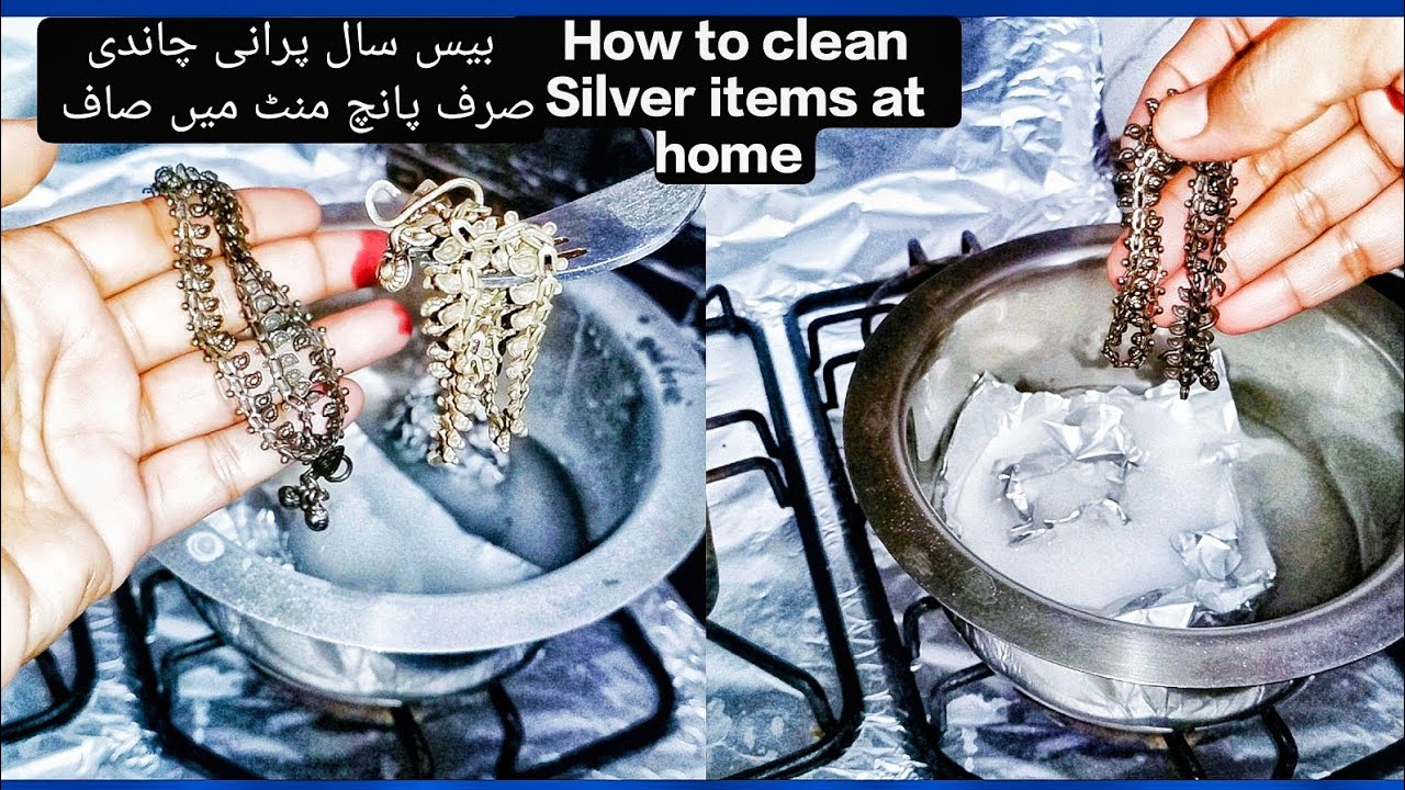 How To Clean Silver items at home // clean 20 Years old Anklets at home