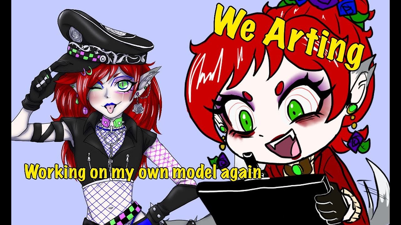 Finishing up a new Vtuber Model :P
