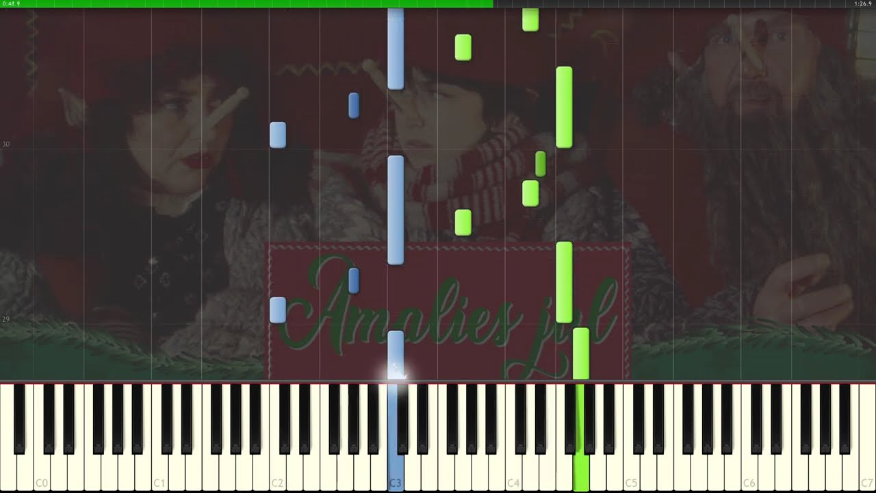Amalies jul - Godnattsang (piano/synthesia)