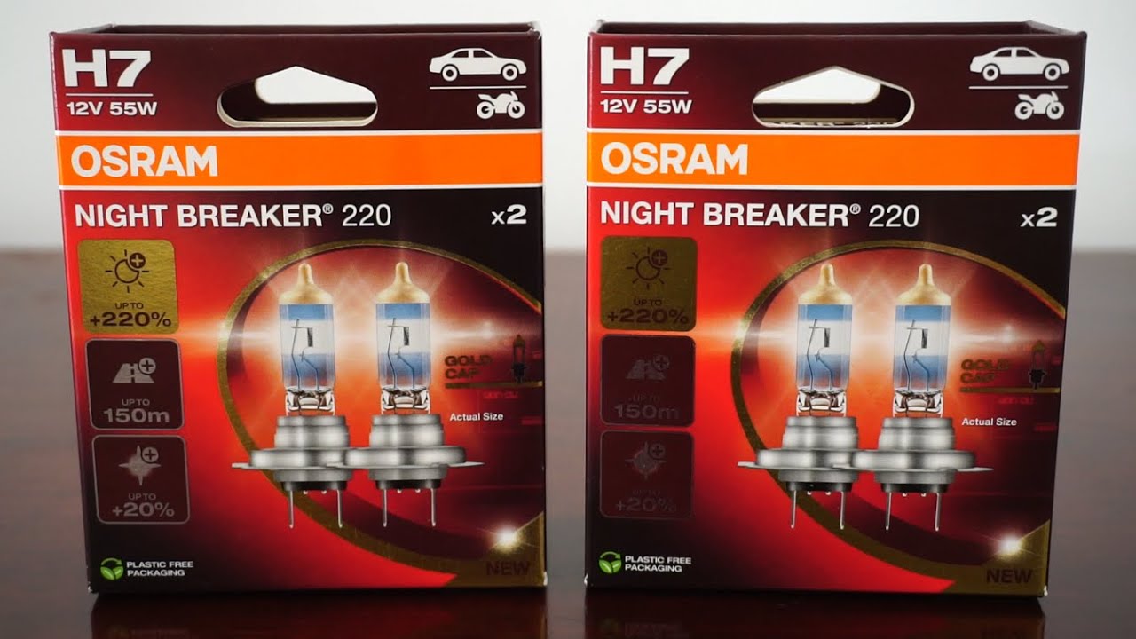 OSRAM NIGHT BREAKER 220 H7 Halogen Unboxing, Review