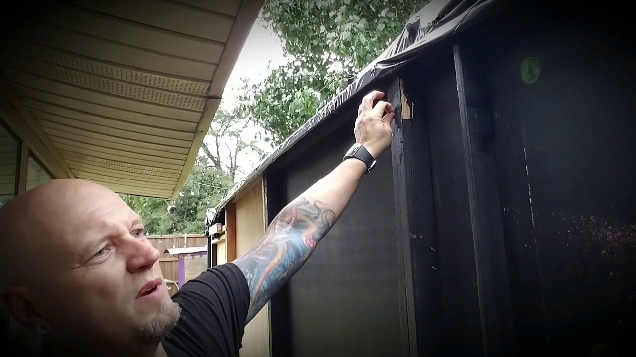 Weather proofing the black plastic roof