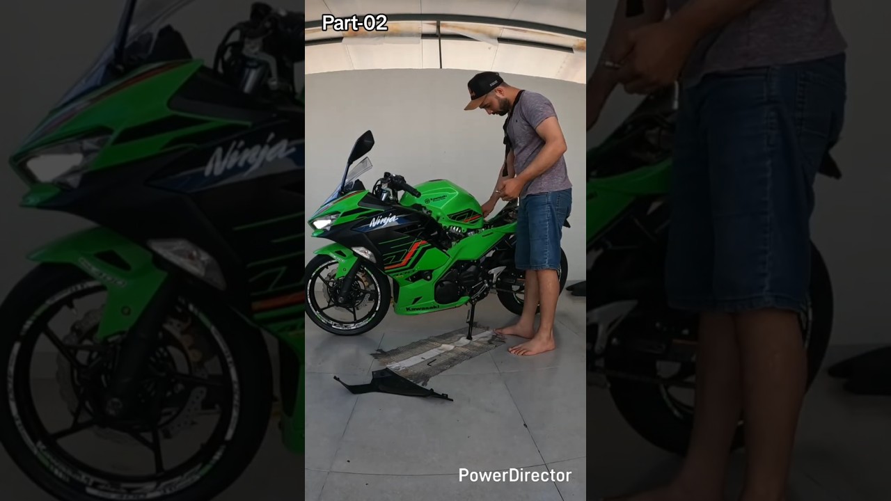 Parte-02 Fazendo limpeza do filtro de ar da Ninja 400 