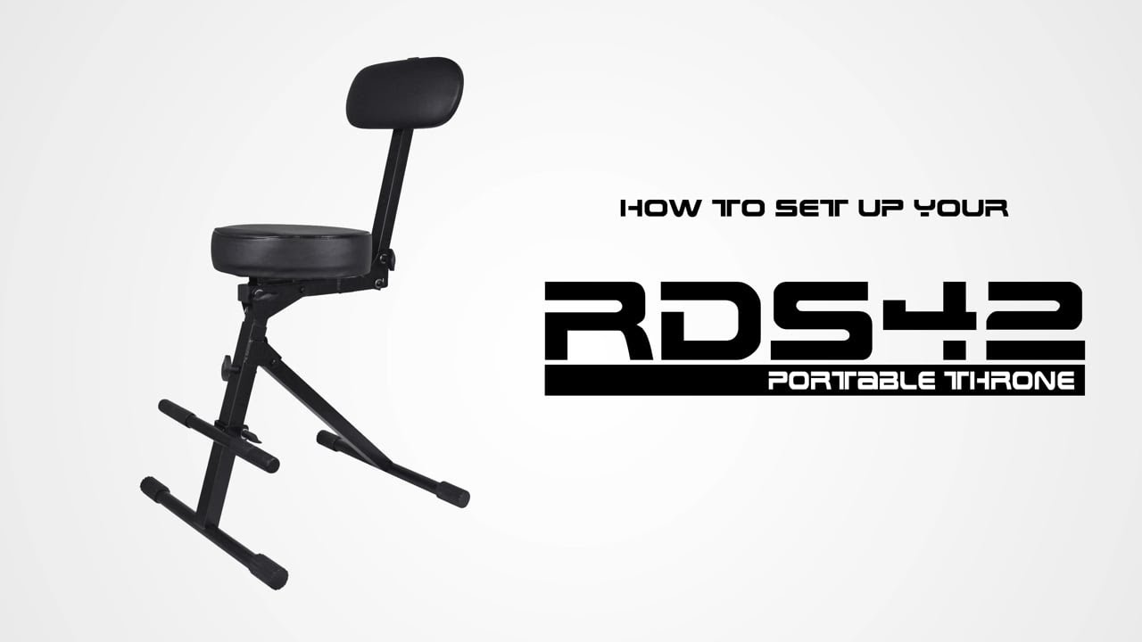 How to set up your RDS42 Portable DJ/Guitar/Drum/Keyboard Padded Throne/Chair Adjustable