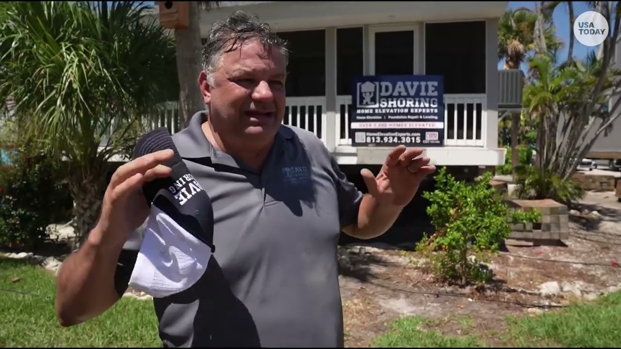 Sanibel Island, Florida structures elevated to help prevent future hurricane damage.