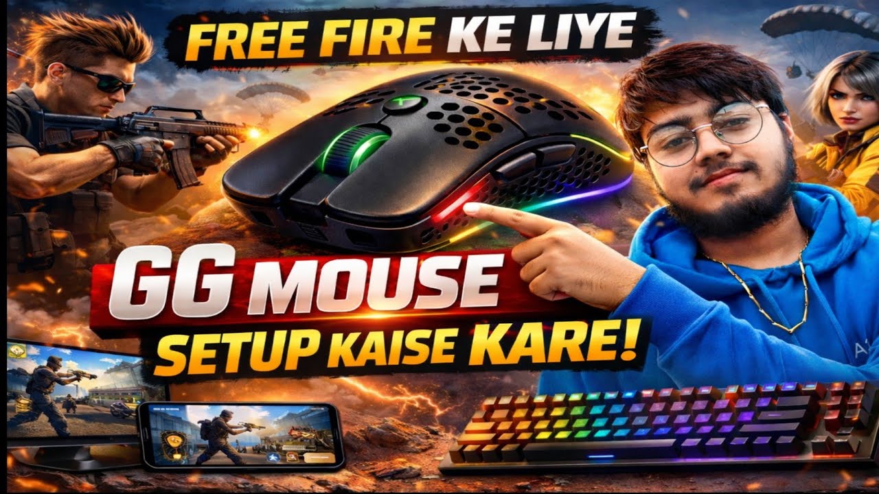 Free Fire Ke Liye GG Mouse Pro Setup Kaise Kare 🔥 Best Settings 2026 | 0 Recoil + Fast Aim