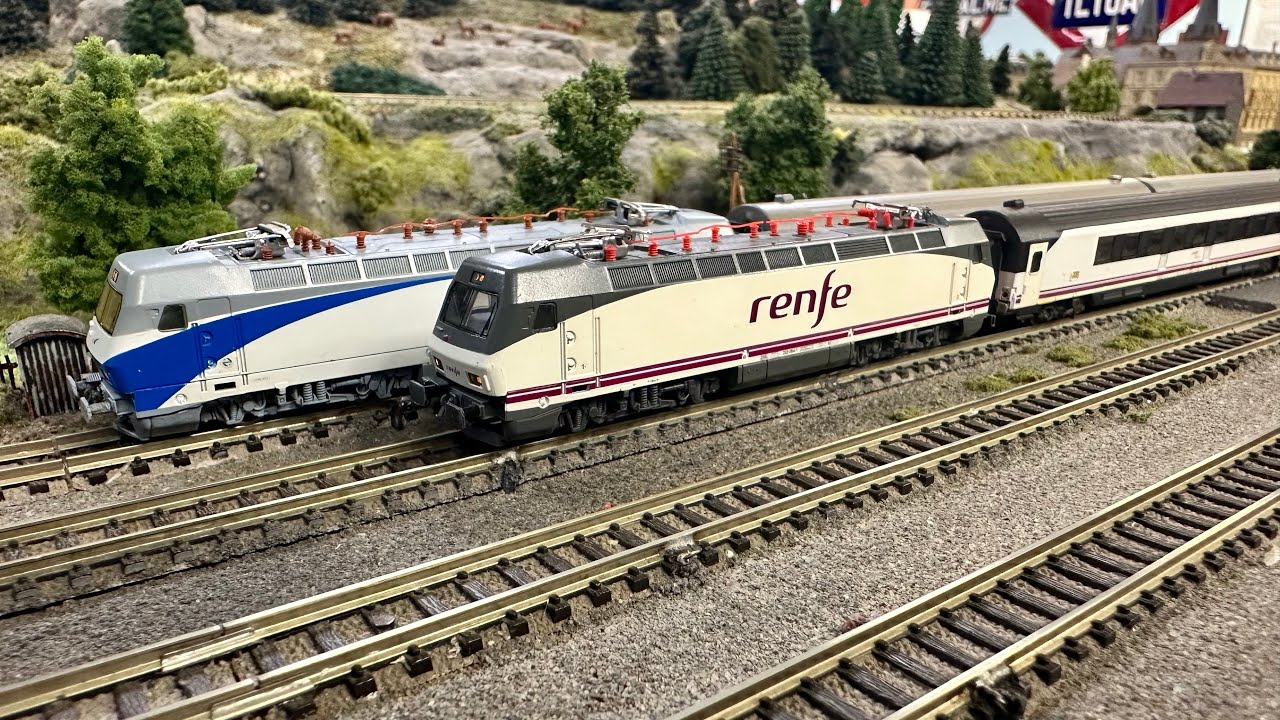 Circulaciones escala N maqueta AAFM, 12000 estrella, danone mftrain, arco ferromodel