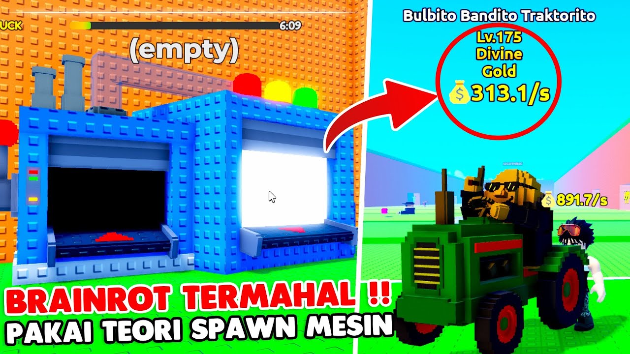 TEORI SPAWN MESIN! LANGSUNG DAPAT DIVINE BRAINROT TERMAHAL DI ESCAPE TSUNAMI FOR BRAINROTS