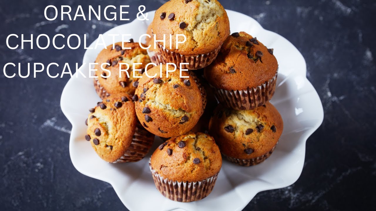 Orange and Chocolate Chip Cupcakes | A Sweet and Tangy Treat! Just 3 Minutes.