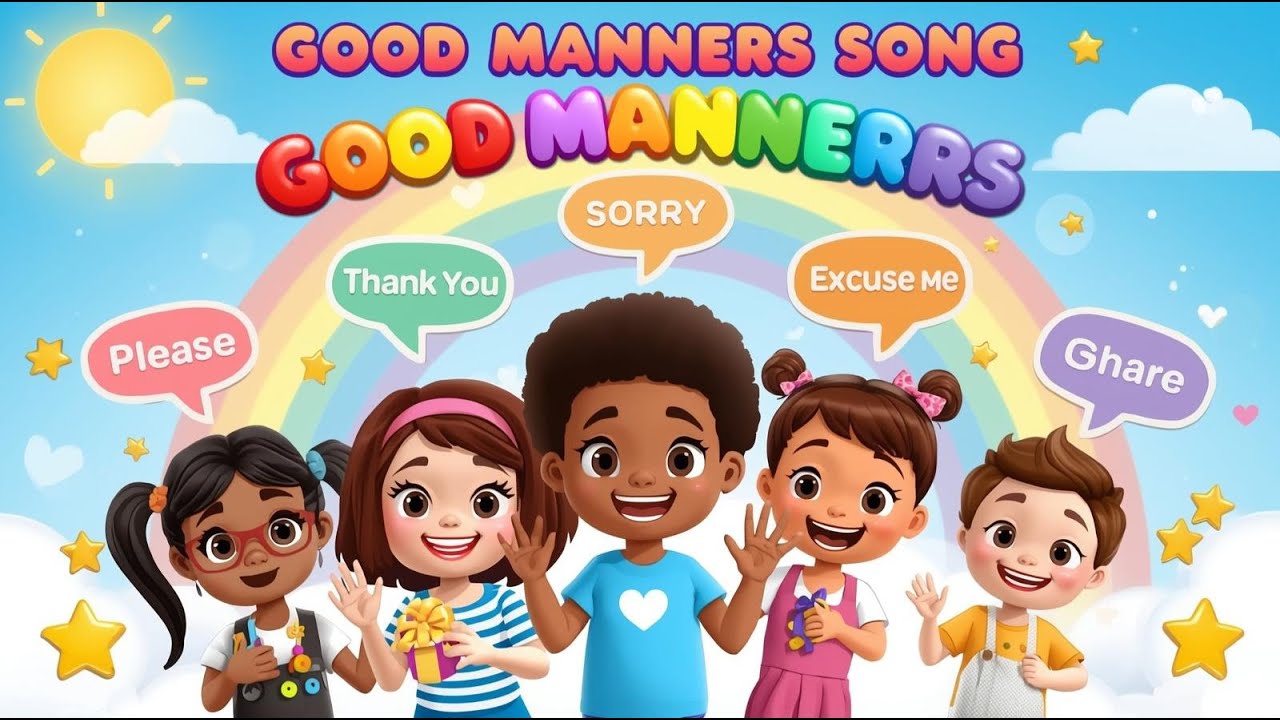 Good Manners Rhymes ✨@CurioJungle  Nursery Rhymes and  Kids Songs #children #rhymes  #kidsvideos