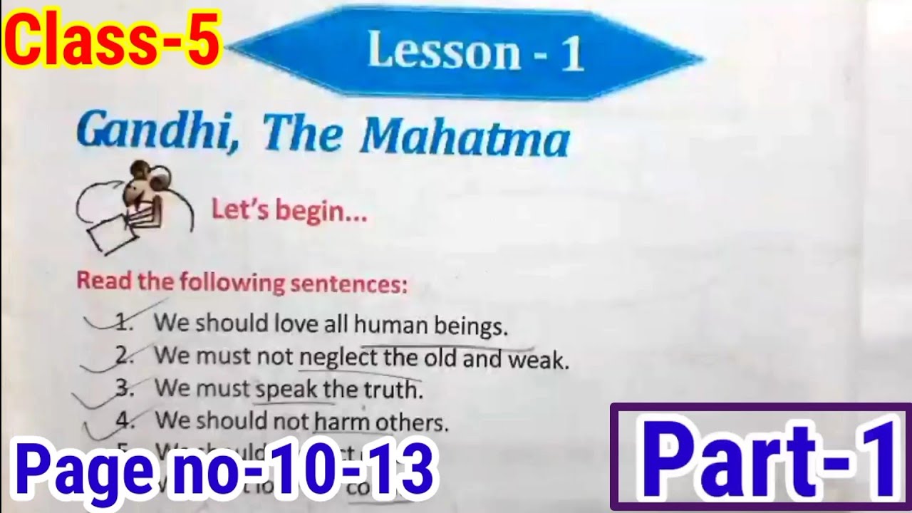 Class-5 English lesson-1 Gandhi the Mahatma || Bengali analysis ||