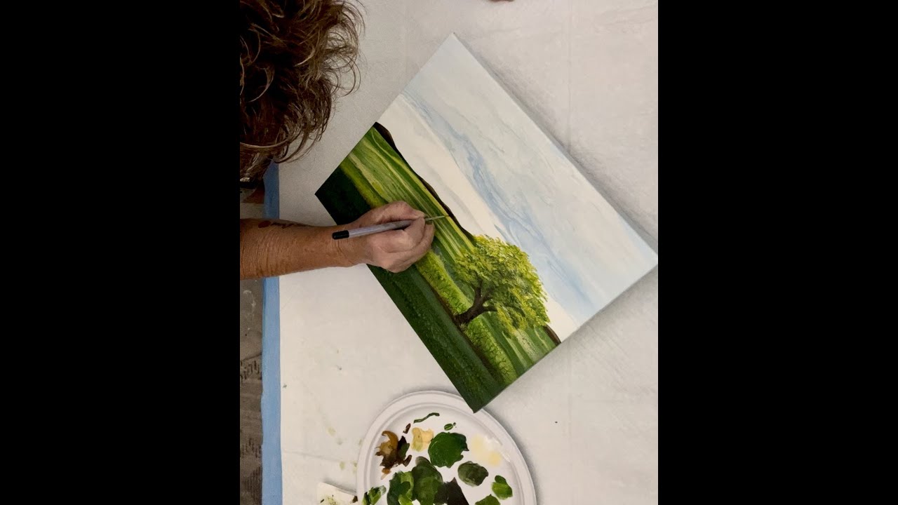 Landscape Swiping and How I Embellish My Pours  Acrylic Pour Painting, Flow Art, Fluid Art Technique