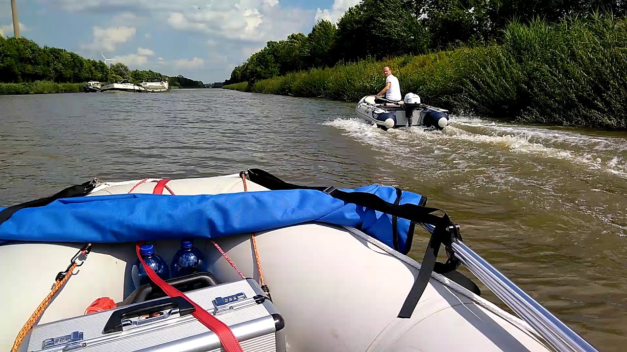 Schlauchboot Honwave mit 5 PS Yamaha vollgas