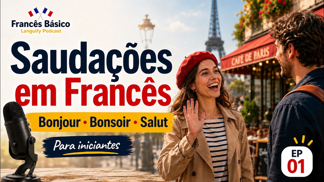 Ep 01 - Bonjour/Bonsoir/Salut - (saudações em frances) - Francês Básico - Languify Podcast