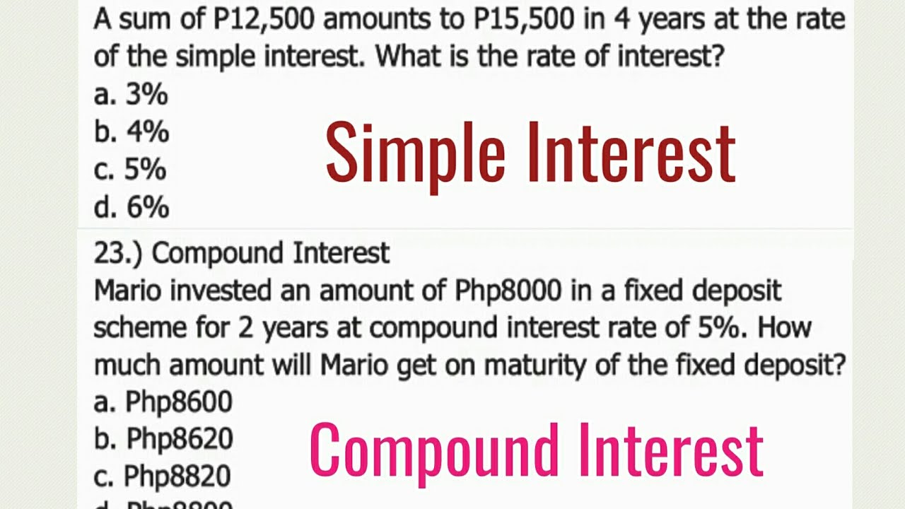 Simple Interest vs Compound Interest