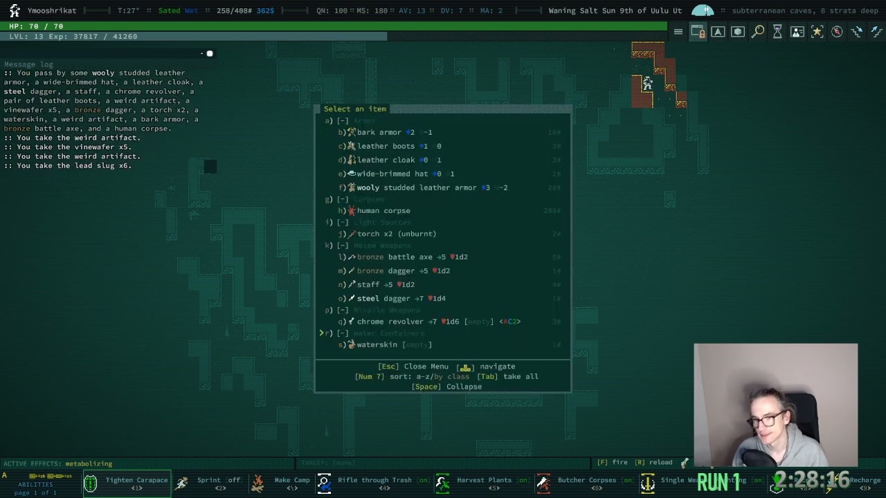 Jay plays Caves of Qud 1.0 - #2 - Crawlin